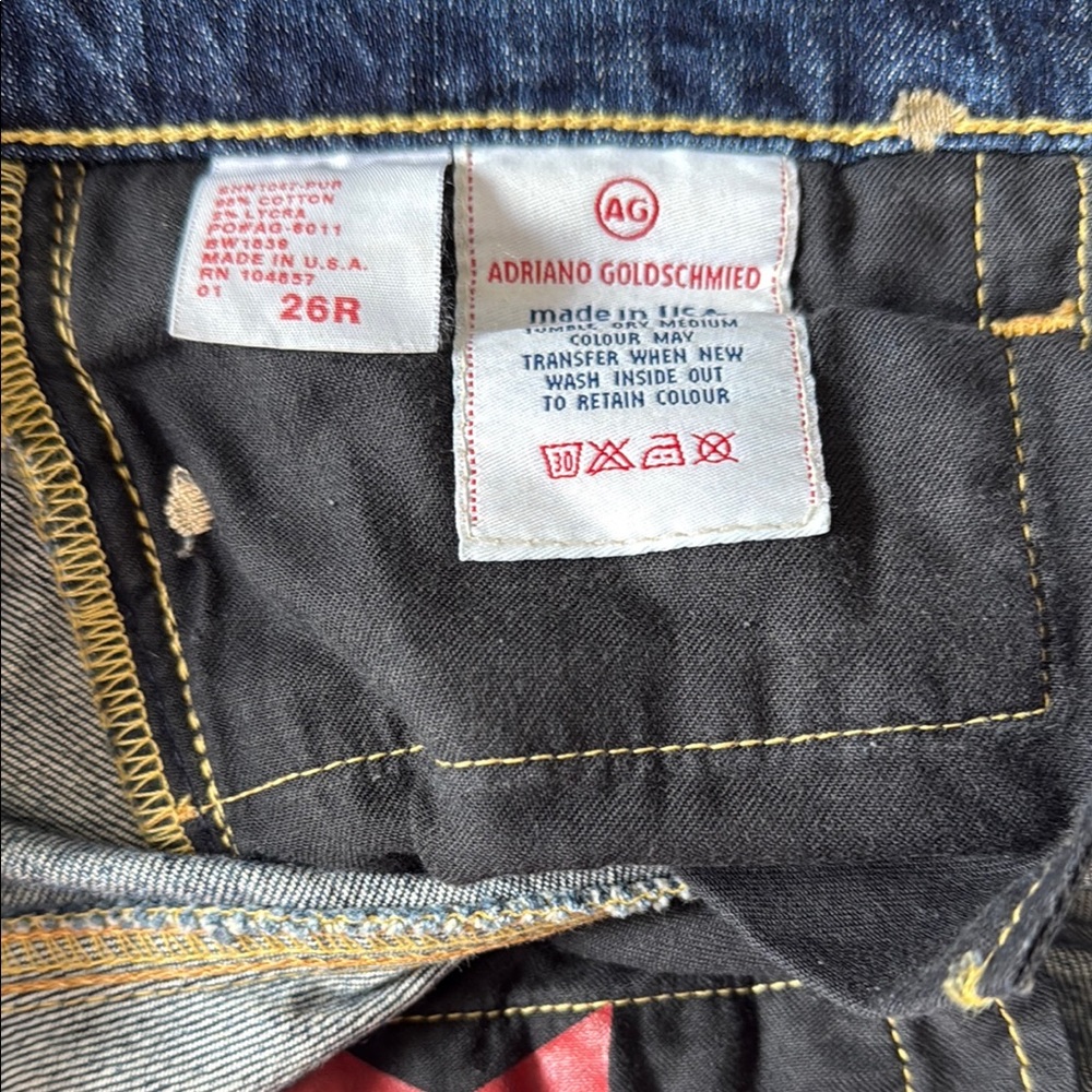 Ag Adriano Goldschmied Blue Ankle Cropped Jeans - Picture 3 of 6
